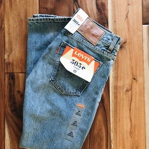 Vintage Cropped 505 Levi Light Wash Denim